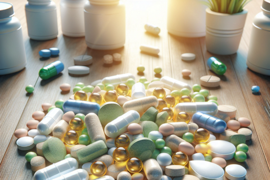 Variety of calcium magnesium zinc vitamin D3 supplements